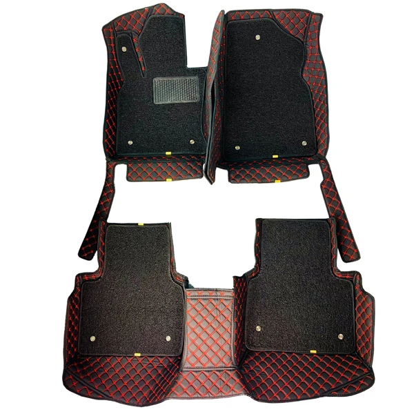 Коврики Kristall-auto Mitsubishi Outlander 2012-2020 черный / красный