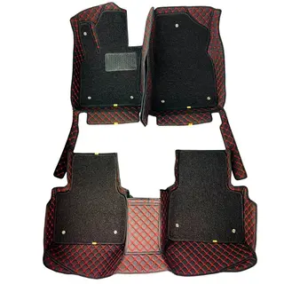 Коврики Kristall-auto Volkswagen Touareg 2002-2010 черный/красный