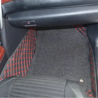 Коврики Kristall-auto Volkswagen Touareg 2002-2010 черный/красный