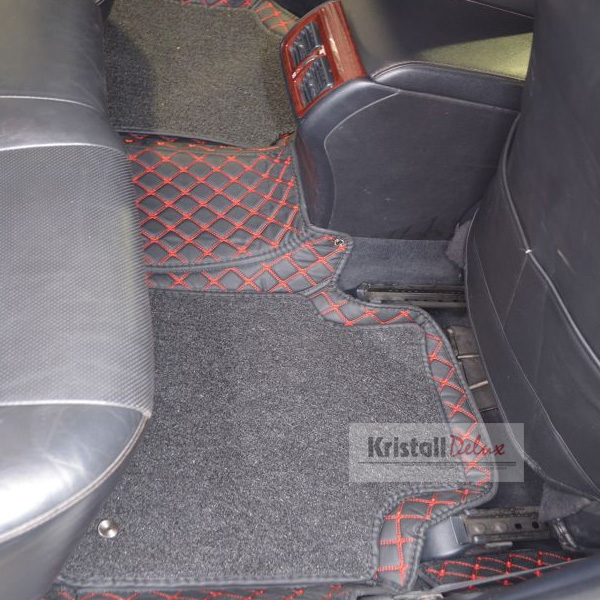 Коврики Kristall-auto Toyota Camry 50 2011-2017 черный / красный