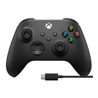 Контроллер для игровой приставки Microsoft XBOX Black + кабель USB Type-C (1V8-00008)
