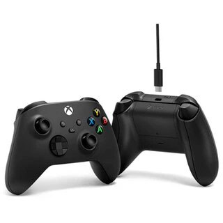 Контроллер для игровой приставки Microsoft XBOX Black + кабель USB Type-C (1V8-00008)