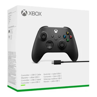 Контроллер для игровой приставки Microsoft XBOX Black + кабель USB Type-C (1V8-00008)