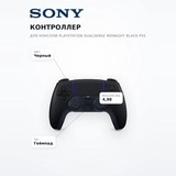 Контроллер для консоли PlayStation DualSense Midnight Black PS5 - фото 7