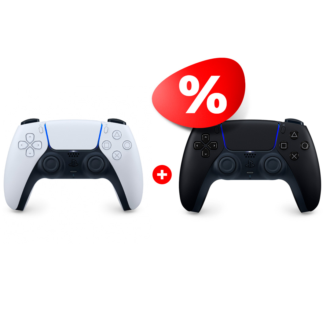 Комплект Контроллер для консоли PlayStation + Контроллер для консоли PlayStation DualSense White + DualSense Midnight Black PS5 - фото 2