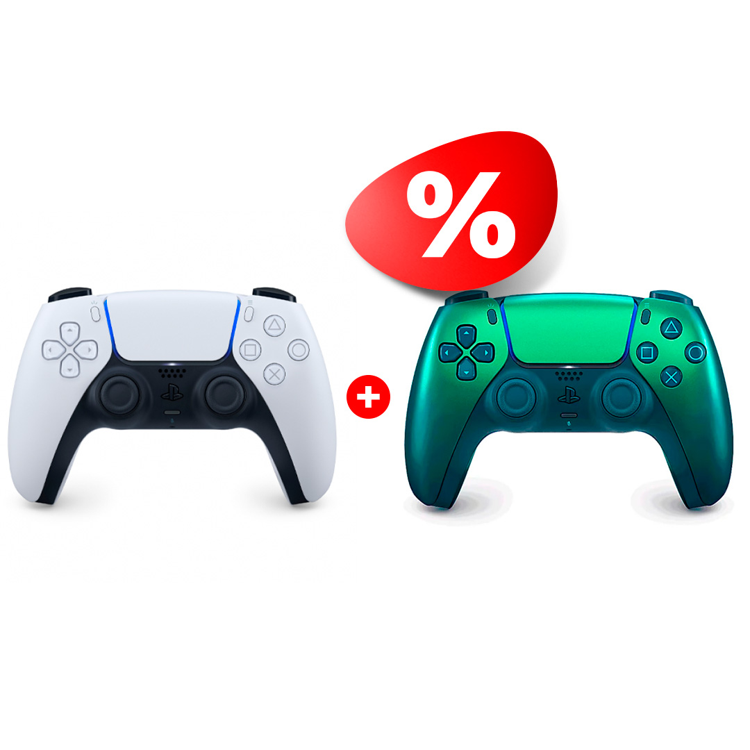 Комплект Контроллер для консоли PlayStation + Контроллер для консоли Sony DualSense White + PS5 DualSense Controller Chroma Teal - фото 2