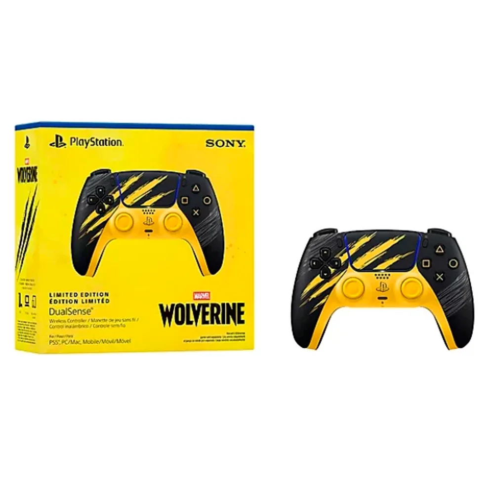 Контроллер для консоли Sony PS 5 DualSense Marvel's Wolverine Battle Yellow Limited Edition - фото 4