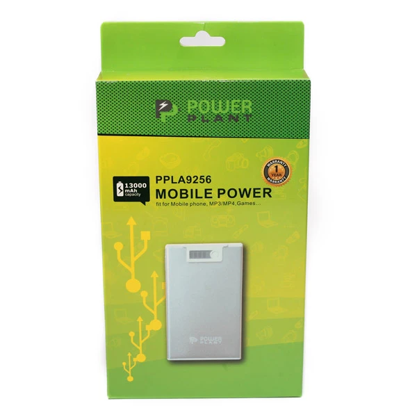 Power Bank PowerPlant PB-LA9256, 13000mAh, серебристый - фото 2