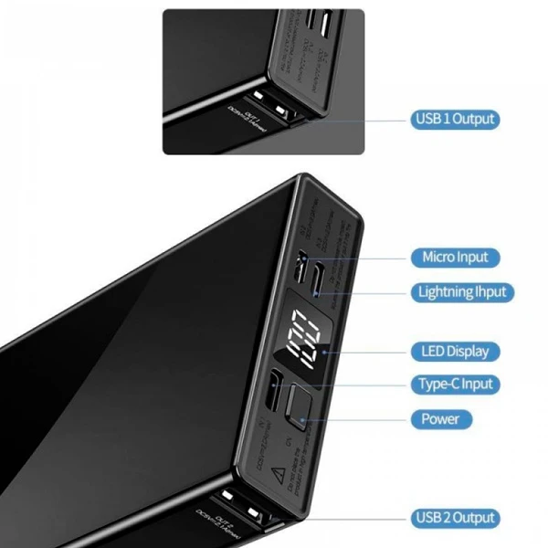 Power bank Remax RPP-128 Janlon Series 20000mAh Black - фото 5