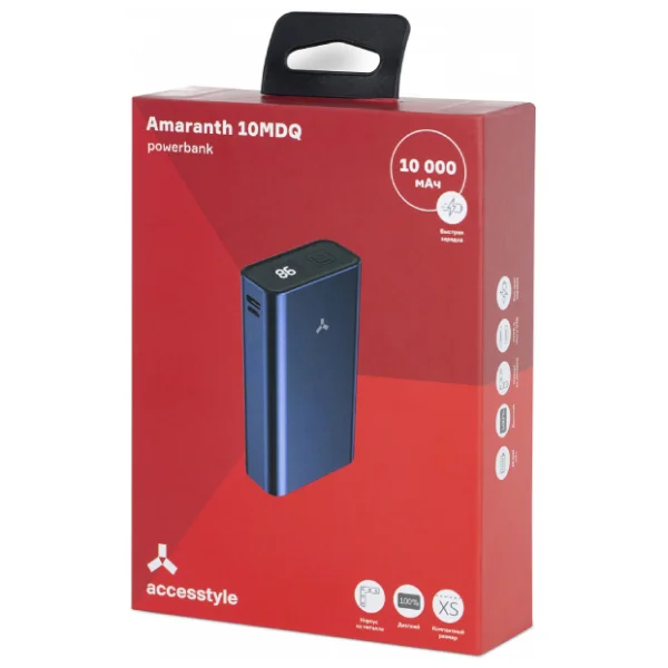Power bank Accesstyle Amaranth 10MDQ 10000mAh Blue - фото 9