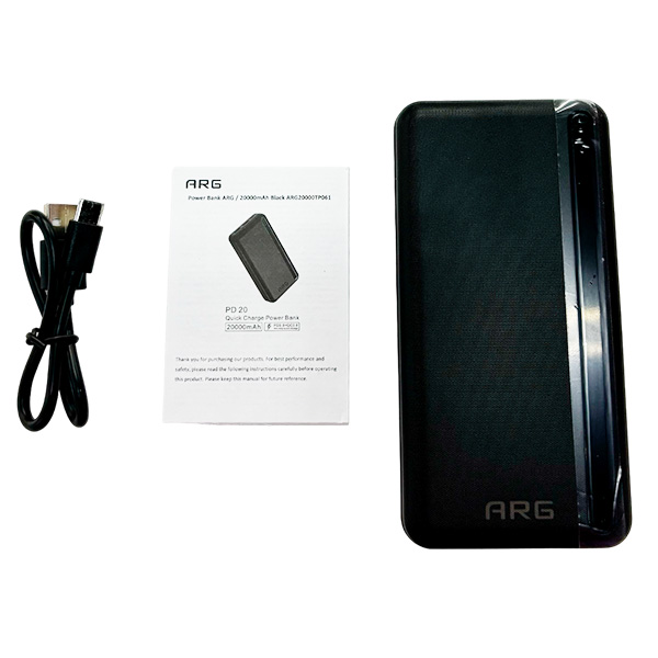 Power Bank ARG 20000mAh Black (ARG20000TP061) - фото 3