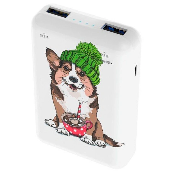 Power Bank Ritmix RPB-10007 10000mAh Corgi White - фото 2
