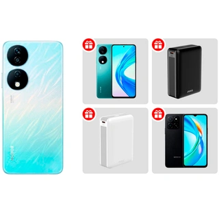 Honor Смартфон жинағы X7b 8/128GB Flowing Silver + сыйлық жинағы