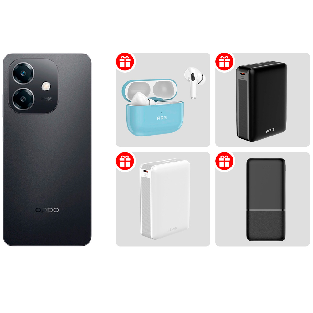 Комплект смартфон OPPO A3 6/128GB Sparkle Black + подарочный комплект