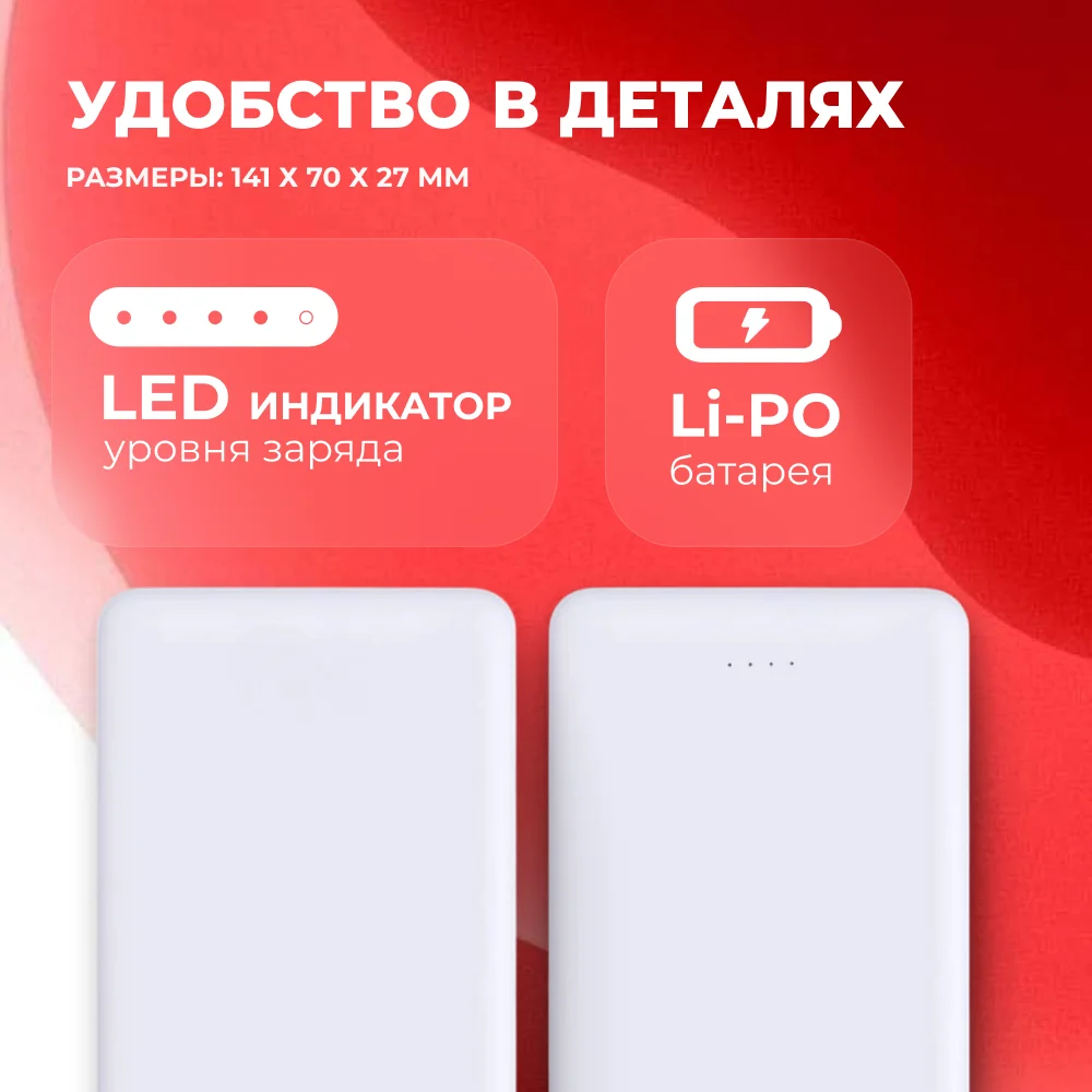 Power Bank Acron 20000mAh White ACRXW20 - фото 6