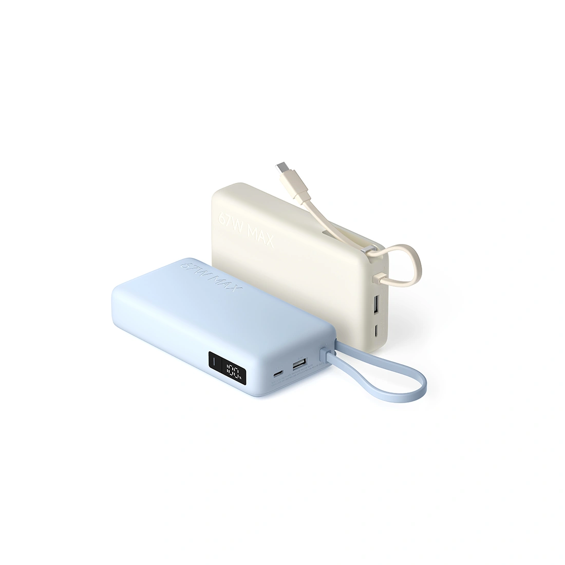 Портативный внешний аккумулятор Xiaomi 67W Power Bank 20000 (Integrated Cable) Tan PB2067 - фото 2