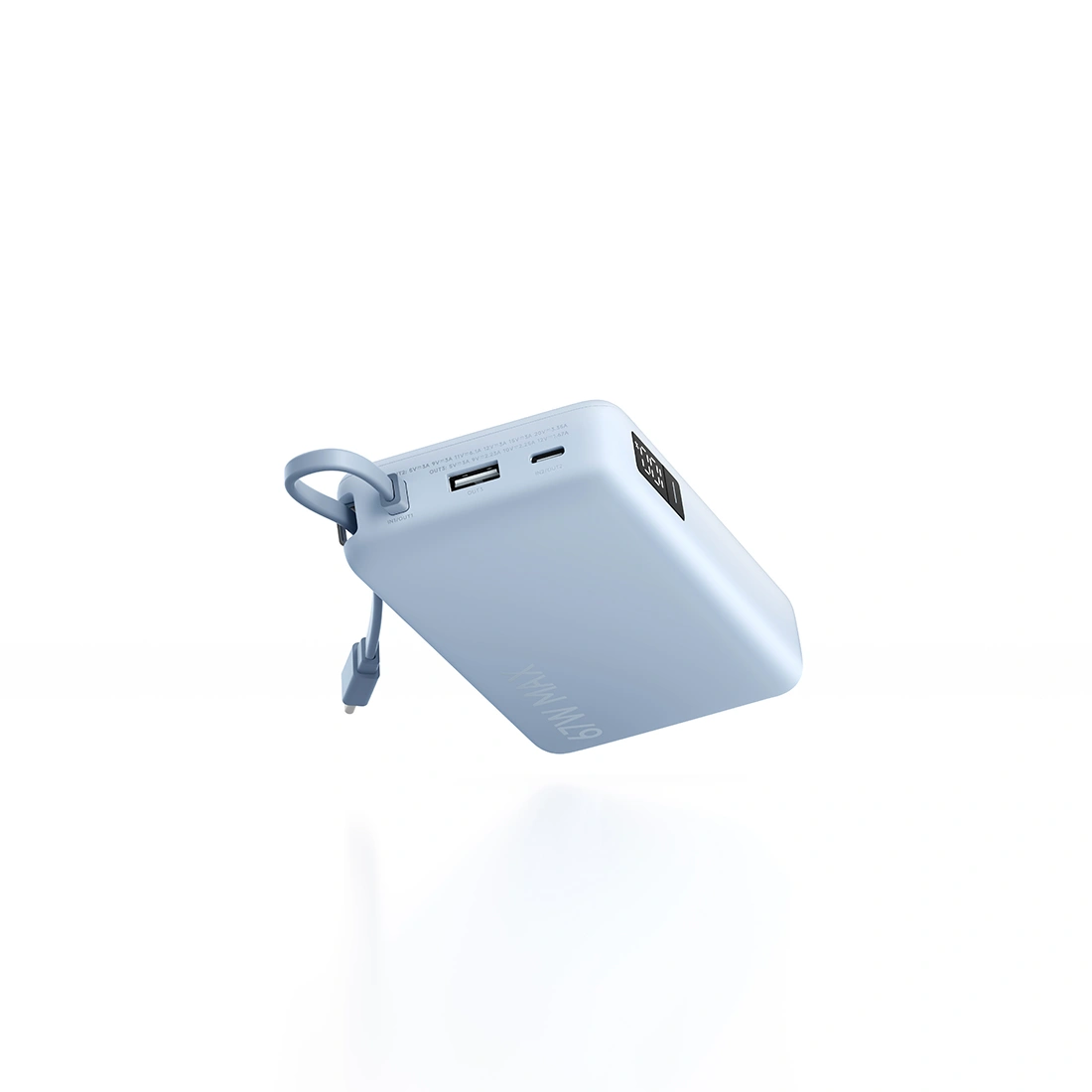 Портативный внешний аккумулятор Xiaomi 67W Power Bank 20000 (Integrated Cable) Ice Blue PB2067 - фото 3