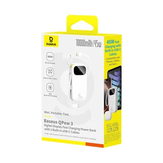 Портативный внешний аккумулятор Baseus EnerFill FC31 10000mAh 45W White (P10082102213-00) P10082102213-00