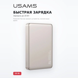 Power Bank Usams CD242 Wireless PD20W 10000mAh 10KCD24203 Silver - фото 3