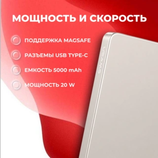 Power Bank Usams CD231 Wireless PD20W 5000mAh 5KCD23102 Titanium  - фото 4