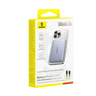 Портативный внешний аккумулятор Baseus PicoGo AM41 Ultra-Slim 5000mAh 20W Titanium (P1007680C853-00) P1007680C853-00