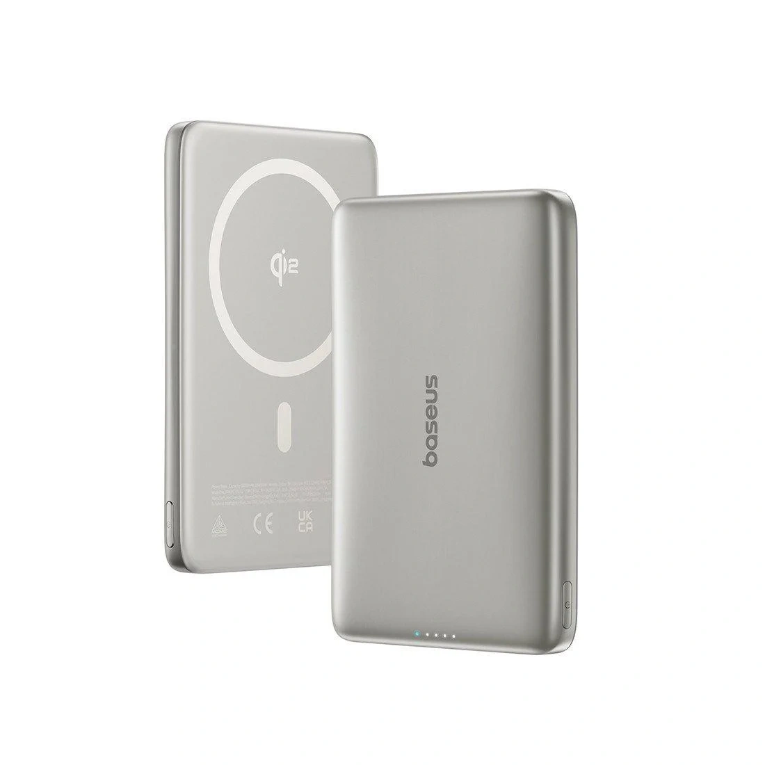 Портативный внешний аккумулятор Baseus PicoGo Ultra-Slim Qi2 Magnetic 10000mAh 27W Natural Titanium E0027203