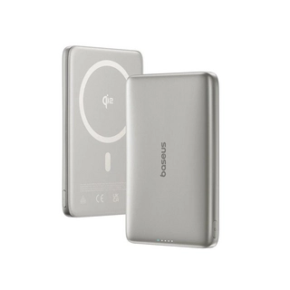 Портативный внешний аккумулятор Baseus PicoGo Ultra-Slim Qi2 Magnetic 10000mAh 27W Natural Titanium E0027203