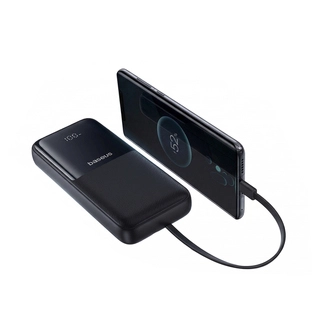 Портативный внешний аккумулятор Baseus Dual-Cable Power Bank Display 20000mAh 22.5W Cosmic Black P10079102123-00