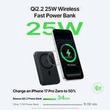 Портативный внешний аккумулятор Baseus FM21 Mini Qi2.2 10000mAh 45W Magnetic Cosmic Black E0031800 - фото 4
