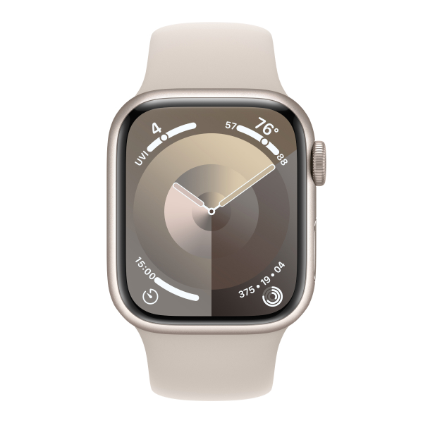 Смарт-часы Apple Watch  Series 9 GPS 45mm Starlight Aluminium Case with Starlight Sport Band - S/M