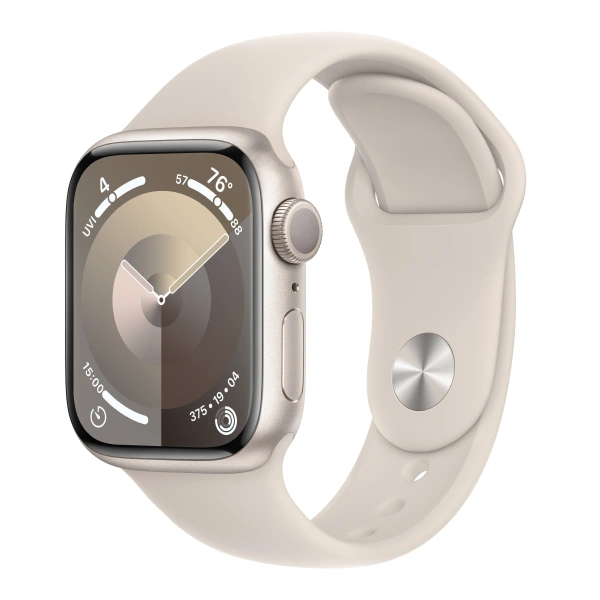 Смарт-часы Apple Watch Series 9 GPS 45mm Starlight Aluminium Case with Starlight Sport Band - M/L