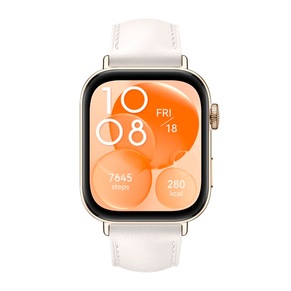 Смарт-часы Huawei WATCH FIT 3 Pearl White Leather Strap  Solo-B19V - фото 3