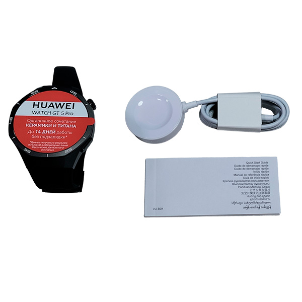 Смарт часы HUAWEI GT 5 Pro Vili-B29F (46mm Black Fluoroelastomer Strap)  - фото 5