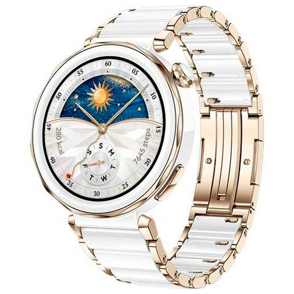 Смарт часы HUAWEI GT 5 Pro Jana-B29C Ceramic Strap (42mm) White - фото 2