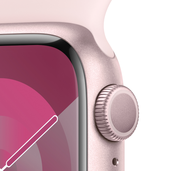 Смарт часы Apple Watch Series 9 GPS 41mm Pink Aluminium Case with Light Pink Sport Band - S/M - фото 5
