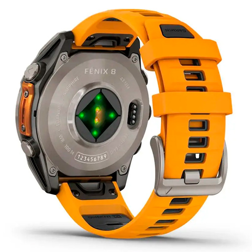 Смарт часы Garmin Fenix 8 47mm (010-02904-11) Gray/Orange - фото 6