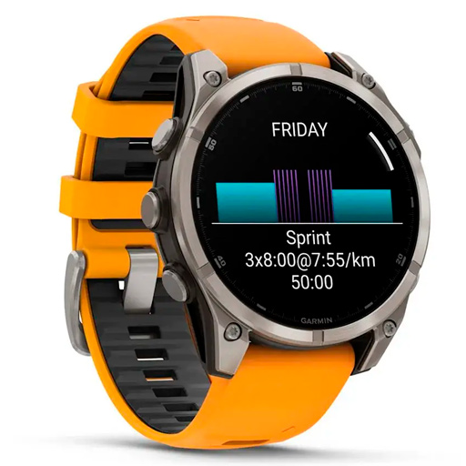 Garmin смарт сағаты Fenix 8 47mm (010-02904-11) Gray/Orange