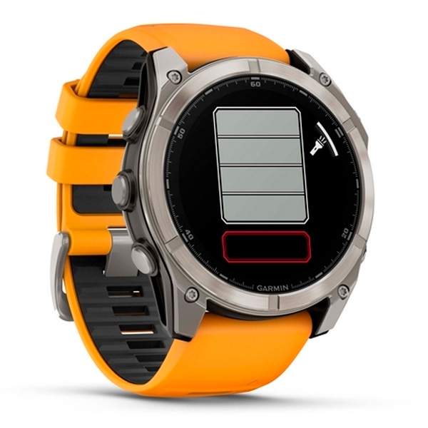 Смарт часы Garmin Fenix 8 51mm (010-02905-11) Sapphire Titanium with Spark Orange Silicone Band - фото 4