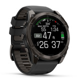 Смарт часы Garmin Fenix 8 51mm (010-02905-21) Sapphire Carbon Gray Titanium with Black Silicone