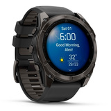 Смарт часы Garmin Fenix 8 51mm (010-02905-21) Sapphire Carbon Gray Titanium with Black Silicone - фото 2