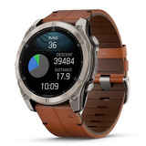 Смарт часы Garmin Fenix 8 51mm (010-02905-40) Sapphire Bare Titanium Black with Chestnut Leather Band  - фото 2