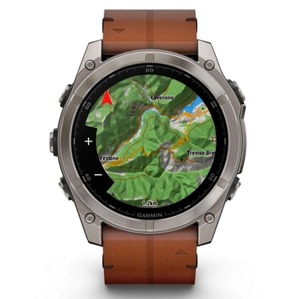 Смарт часы Garmin Fenix 8 51mm (010-02905-40) Sapphire Bare Titanium Black with Chestnut Leather Band  - фото 5