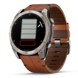 Смарт часы Garmin Fenix 8 51mm (010-02905-40) Sapphire Bare Titanium Black with Chestnut Leather Band  - фото 6