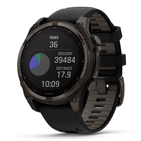 Смарт часы Garmin Fenix 8 47mm (010-02906-11) Sapphire Carbon Gray DLC Titanium with Black