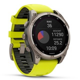 Смарт часы Garmin Fenix 8 47mm (010-02906-21) Sapphire Titanium with Amp Yellow Silicone Band