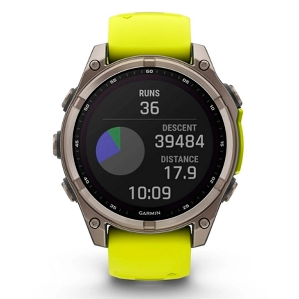 Смарт часы Garmin Fenix 8 47mm (010-02906-21) Sapphire Titanium with Amp Yellow Silicone Band - фото 5