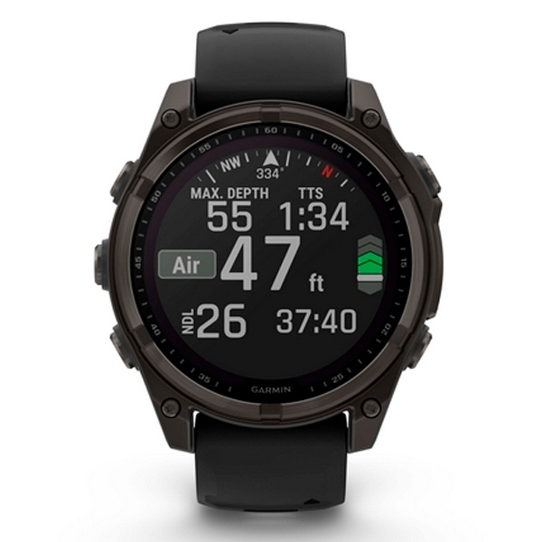 Смарт часы Garmin Fenix 8 51mm (010-02907-11) Sapphire Carbon Gray DLC Titanium with Black - фото 2