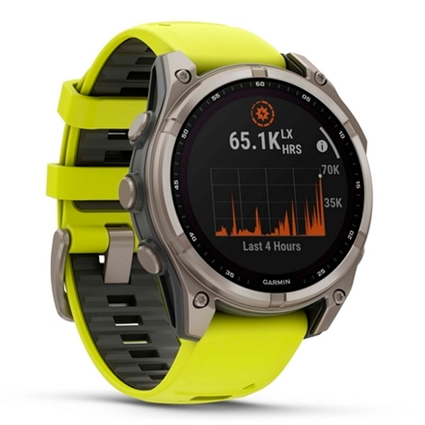 Смарт часы Garmin Fenix 8 51mm (010-02907-21) Sapphire Titanium with Amp Yellow Silicone Band - фото 2
