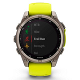 Смарт часы Garmin Fenix 8 51mm (010-02907-21) Sapphire Titanium with Amp Yellow Silicone Band - фото 6
