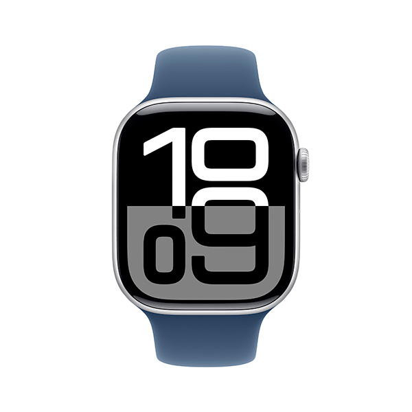 Смарт-часы Apple Watch Series 10 GPS 46mm Silver Al Case with Denim Sport Band - S/M - фото 2